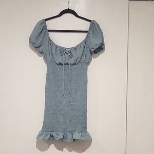 Shirred Mini Dress